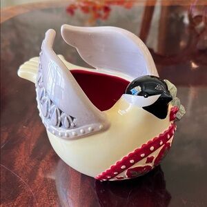 NWOB Chickadee Bowl Christmas Decor